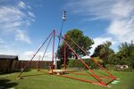 Dad Colin Furze builds 360 degree swing in his back garden b